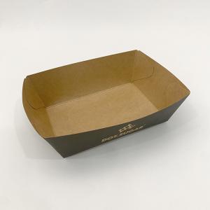 Quality Boat Shape Food Paper Trays Eco Friendly Biodegradable Takeaway Kraft Packaging wholesale