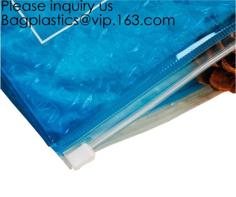 Colored PVC Film Bubble Bag/Special PVC k Bubble Bag/New Material Bubble Mailer With Zipper, bagease, bagplastics
