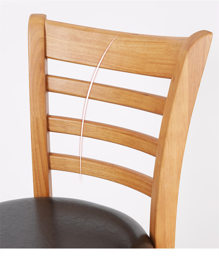 Wooden Cafe Bar Stools With Backs Retro Industrial 65cm 25.59"