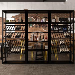 Quality Commercial Electroplate Wall Mounted Wine Rack Monomer Design EPE Foam Packaging wholesale