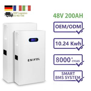 Quality Household Lifepo4 Wall Mounted Solar Battery 200ah 48V Lithium Battery 10kwh wholesale