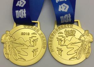 Die Casting Metal Custom Sports Medals Brass Material Type For Bicycle Race Sports