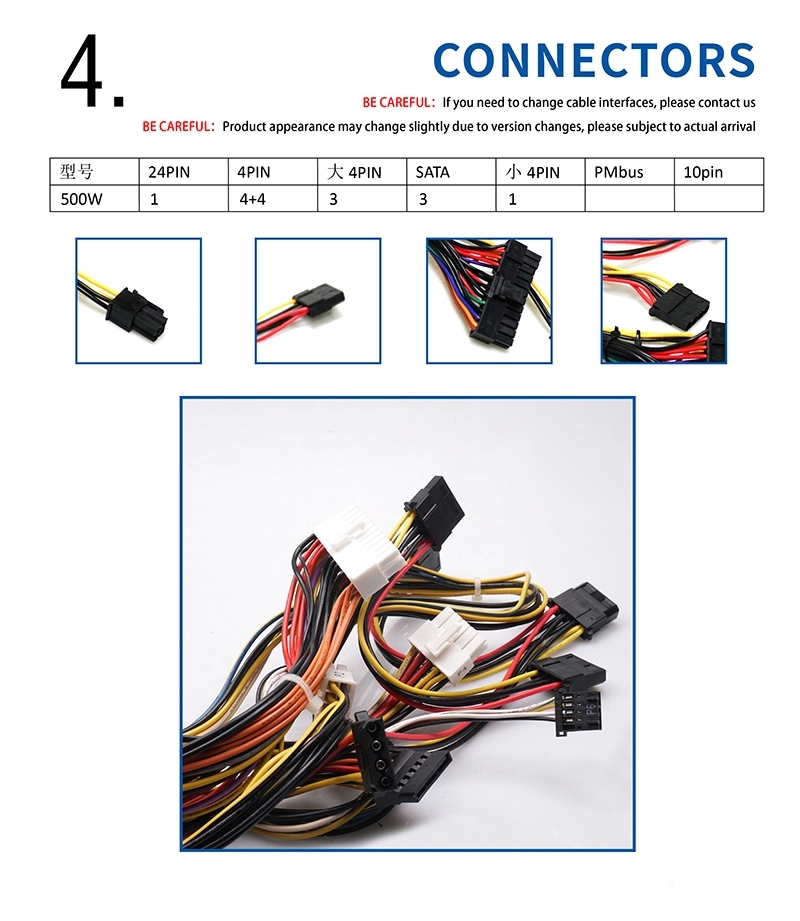 100-240V AC Input DC Output Switch PSU With Active PFC 1U 600W Power Supply For Servers