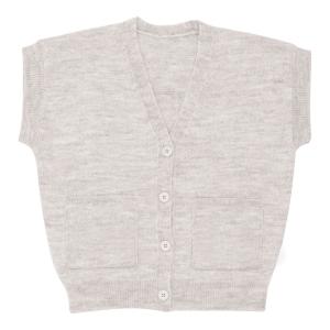Quality Kids Cotton Knitted Sweater Vest Hand Knit Button Down Sleeveless Cardigans With Pockets wholesale