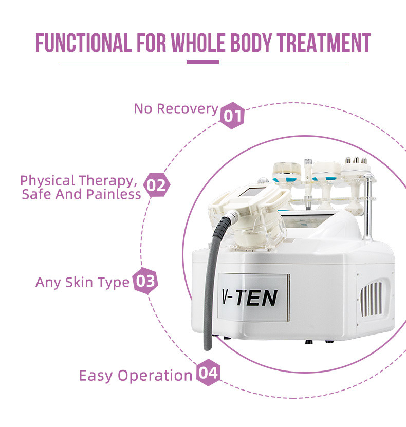 5 in 1 Slimming System V9 Vela 3 +Cavitation + RF+Vacuum RF Roller+BIO RF Slimming Machine