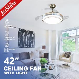 Quality 42&quot; Retractable Ceiling Fan Light With Remote Control AC Motor wholesale
