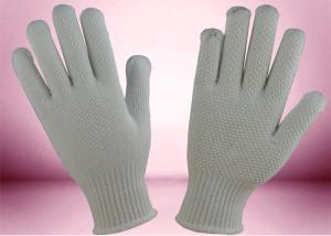 Quality PVC Dots Cotton Knitted Gloves Seamless Construction Non Toxic Materials wholesale