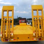 High Quality Lowbed Trailer Transport Heavy Machine Low Bed Truck Semi Trailer