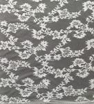 White Eco - Friendly Dyeing Nylon Lace Fabric Light Net Mesh Small Flower Lady