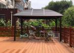 Outdoor Patio Garden Steel Frame Hardtop Metal Roof Gazebo with Privacy Curtains