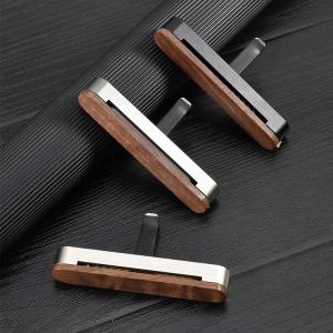 Quality Custom Logo Car Aroma Diffuser Lasting Fragrance Natural Wood Car Vent Air Freshener wholesale