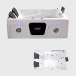 6 Person Square Outdoor Hot Oversized Jacuzzi Tub 55 Inch Bath Tub For Garden