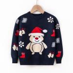 Fashion Christmas Children's Pullovers Kids Girls Boys Knitted Crew Neck