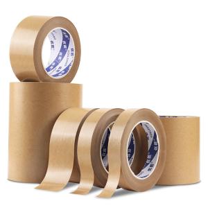 Quality Brown Water Activated Reinforced Thread Banding Tape Single Sided Acrylic Adhesive wholesale
