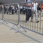 Construction Sites Temporary Pedestrian Barriers , Metal Road Barricade