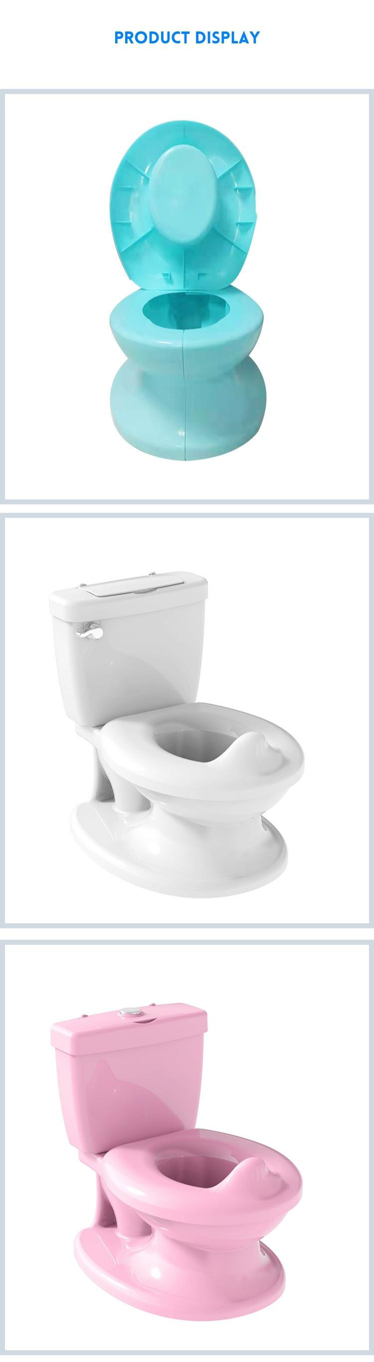 Custom Logo Print Blue Baby Potty Toilet with EN71 Certified Materials