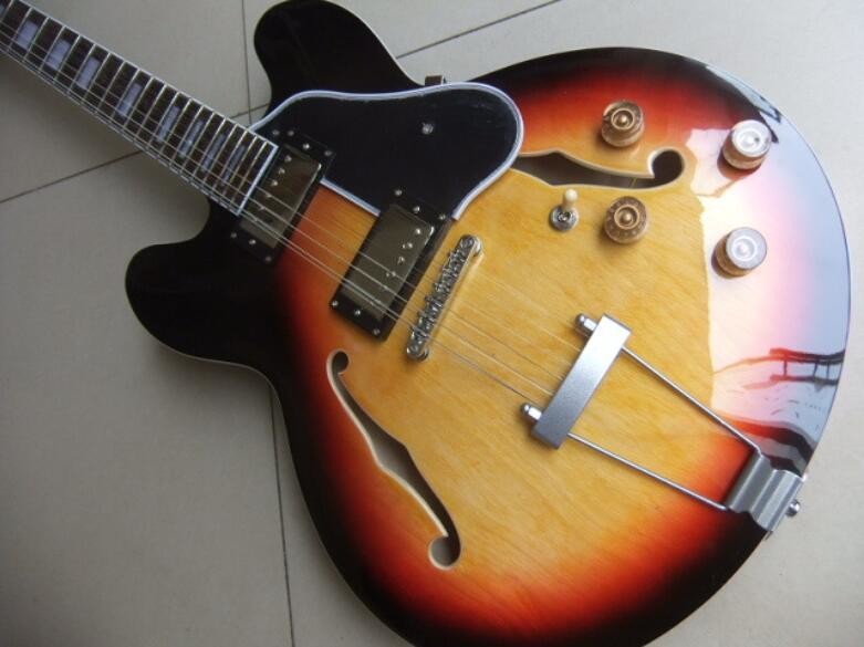 Wholesale 12 string semi hollow es 335 model electric guitar in sunburst