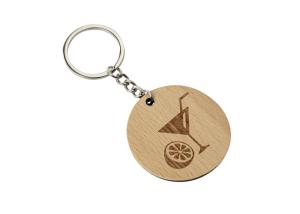 Quality Souvenir Gift Cute Metal Keychain Logo Plain Wooden Keychain Epoxy Doming wholesale