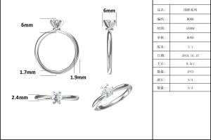 Quality Wholesale Moissanite Jewelry 925 Sterling Silver Wedding Engagement Moissanite Diamond Rings wholesale