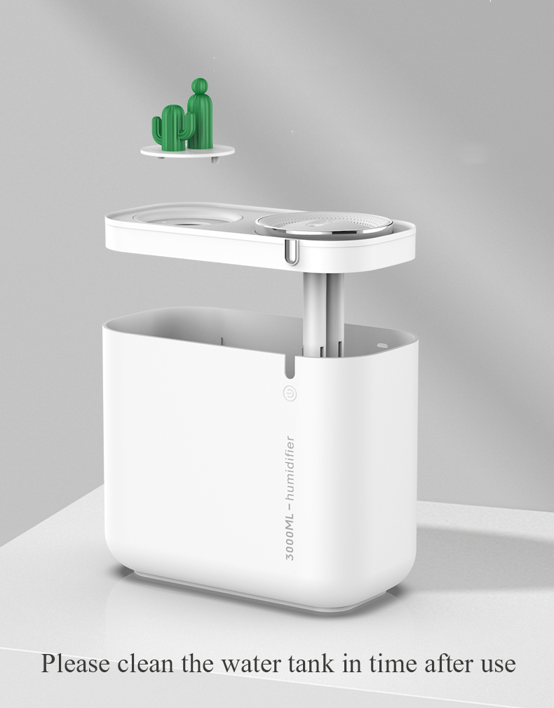 3000ML Dual Spray Ultrasonic Atomizer Large Capacity Home Office Air Humidifier Cool Mist Maker