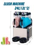 Stainless Steel 24L Commercial Slush Machine Frozen Drink 2 Tanks