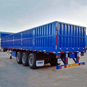 Quality Checker Plate Floor 80T 3 Axle Sidewall Semi Trailer wholesale