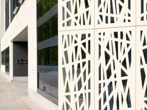 Quality Dibond Solid Aluminium Curtain Wall Grid Corrugated Decoration wholesale