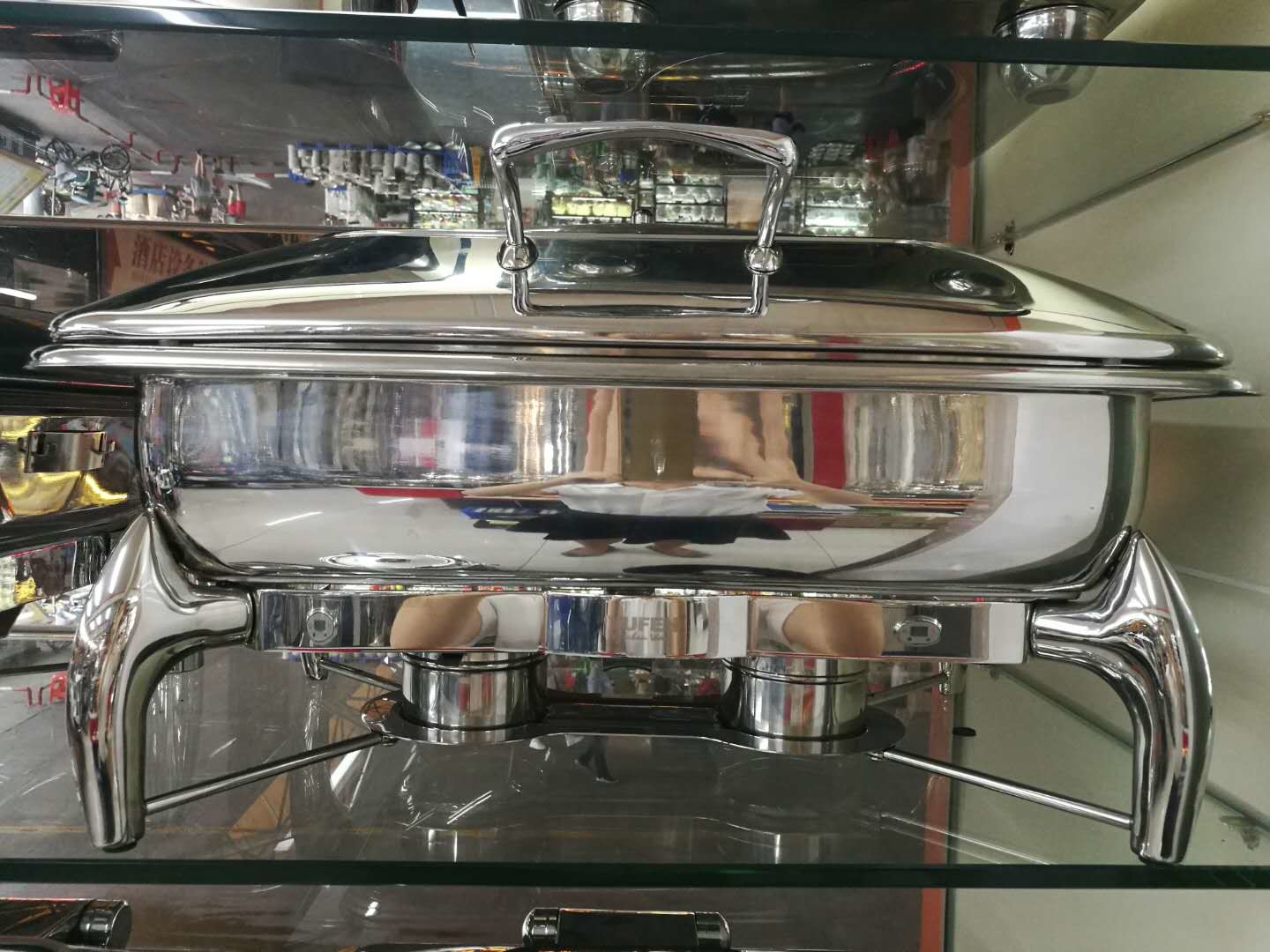 Stainless Steel Chafing Dish Hydraulic Lid 9.0Ltr Food Pan Buffet Cookwares Electric or Sterno Heat Source