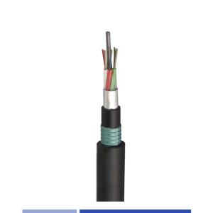 Quality 24 Fiber Direct Burial Fiber Cable Singlemode OS2 Double Armored PE GYTA53 Outdoor Fiber Optic Cable wholesale