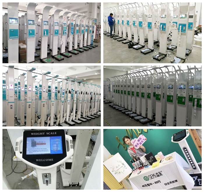 Electrical Bluetooth Ultrasonic Height And Weight Machine With LED Display