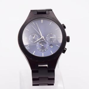 Quality Black Sandalwood Automatic Wrist Watch Stainless Steel Chronograph Men'S Watch wholesale