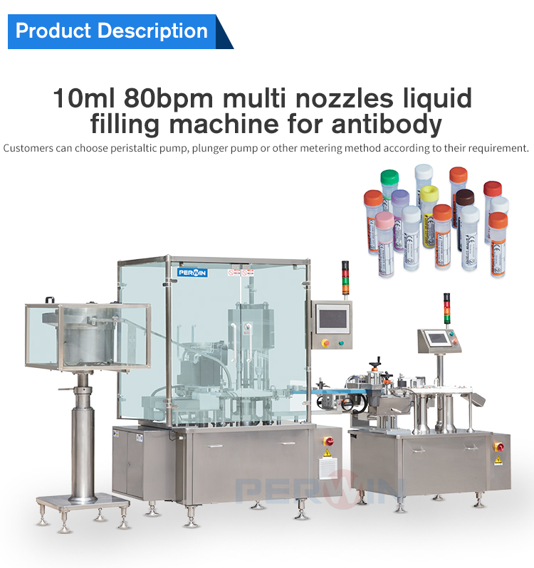 GMP 4000BPH plc test tube filler Capping Labeling