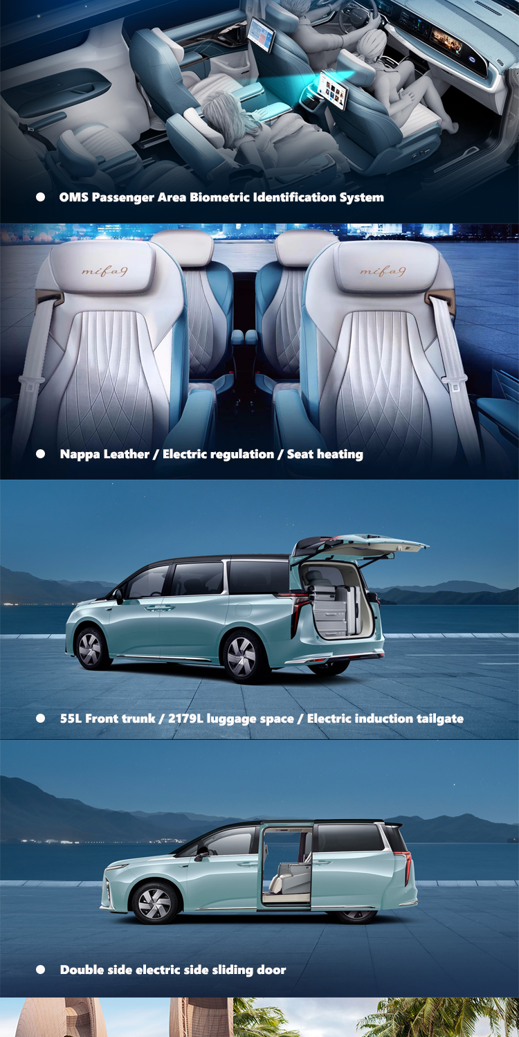 Maxus Mifa 9 Mpv Electric Car High Speed New Energy Vehicles 5 Doors