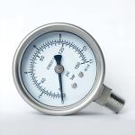 2.5" Dial 11 bar Oil Manometer 316 SS Tube/Socket All Stainless Steel Pressure