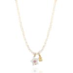 Star Pendant Gemstone Beaded Necklaces Pearl For Engagement Wedding