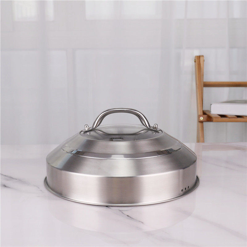Double Bottom Stackable Steamer Pot With Combination Cover