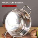 Wholesale TOP Seller Kitchen Silver 6 PCS Soup Pots Steamer Pot Deep Steaming