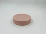 Ceramic Bathroom Accessories Sets Round Shape Pink Color Soap Dish For Bathroom