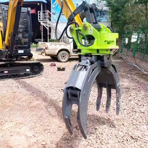 Quality Wooden Hydraulic Rotating Grapples , Q355B Excavator Stone Grapple wholesale