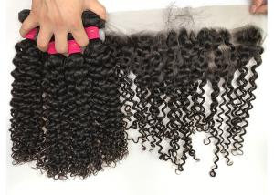 Quality Peruvian Raw Unprocessed Virgin Human Hair Weave / Jerry Curly Hair Extensions wholesale
