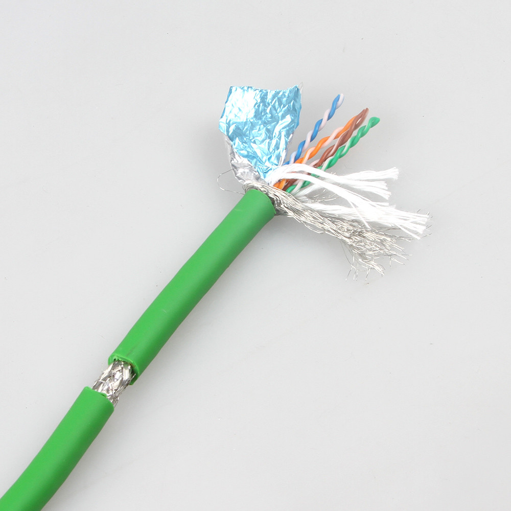 Industrial Drag Chain PROFINET Patch Cable PUR Flexible 8 Core Copper Conductor Network Cable