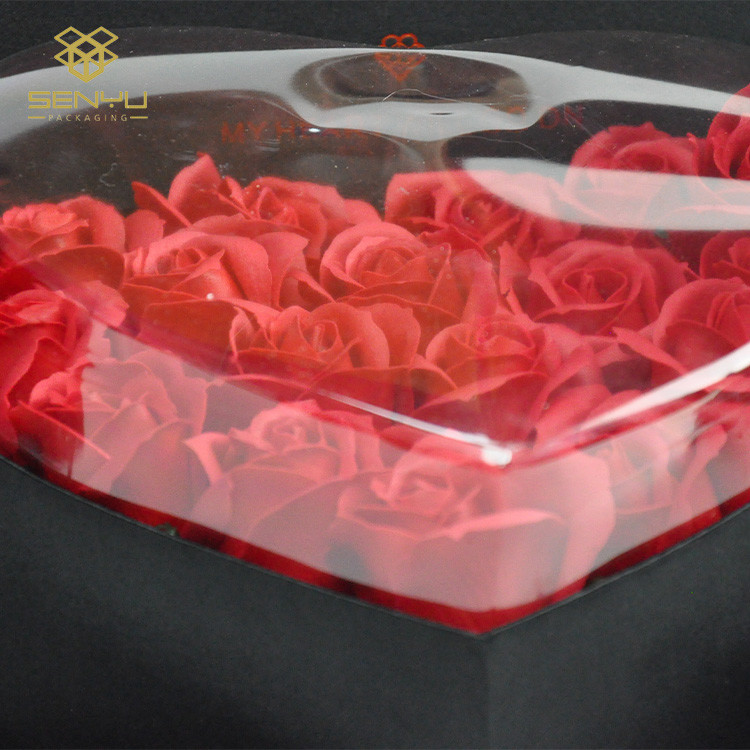 Romantic Decor Valentines Day Gift Box Artificial Rose Flower Gift Box