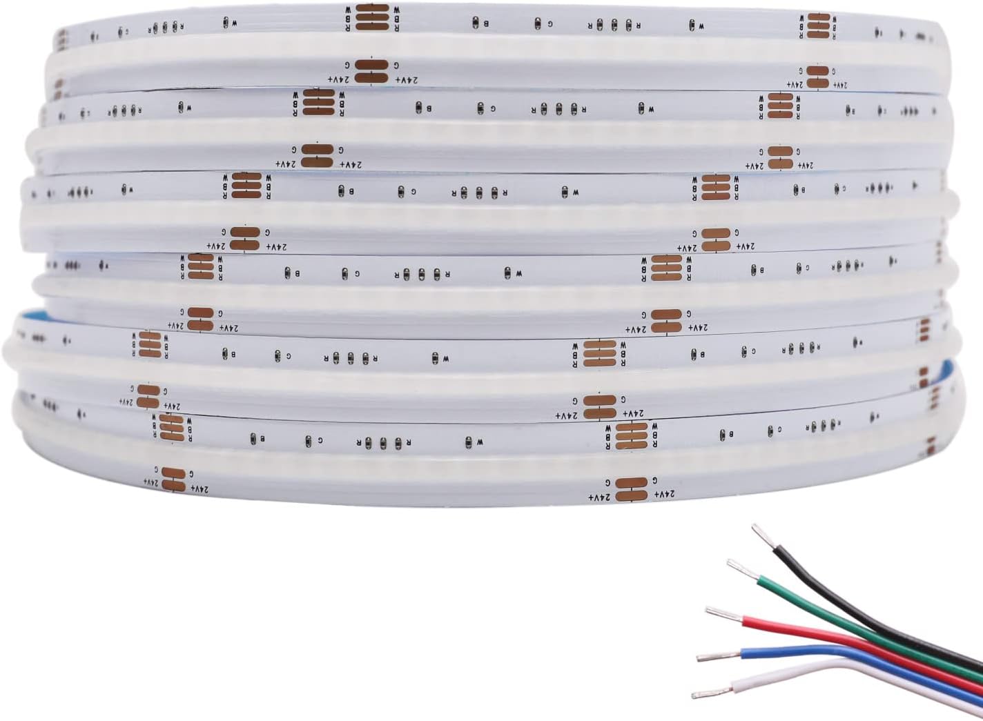 100lm/w Lamp Luminous Efficiency RGBW 784leds Smart COB Led Strip for Home Decoration