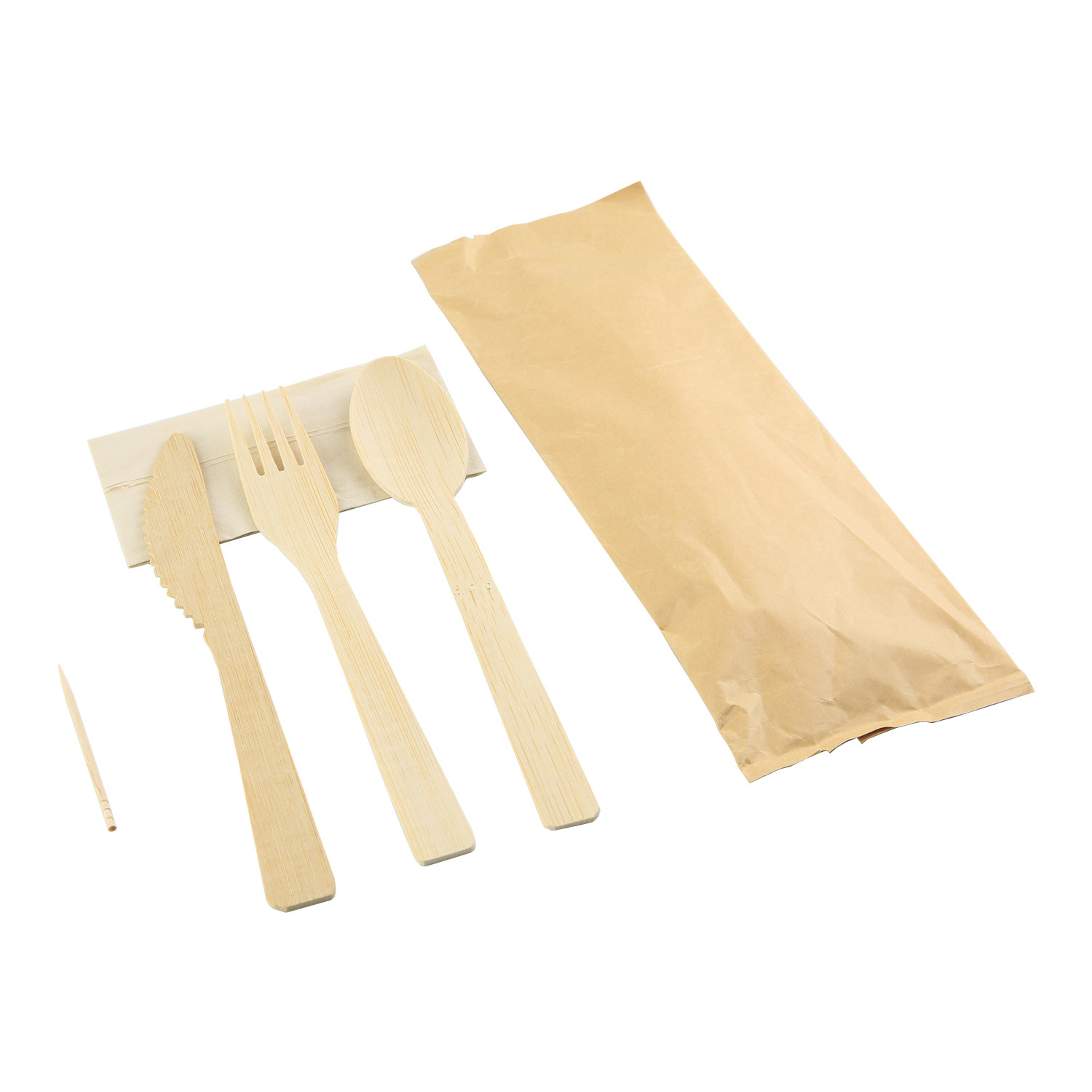 Eco Friendly 170mm Disposable Bamboo Cutlery Polished Surface