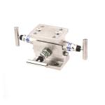 PTFE 6000Psi Needle Valve Manifold 3 Way Pressure Gauge Manifold Valves 200C