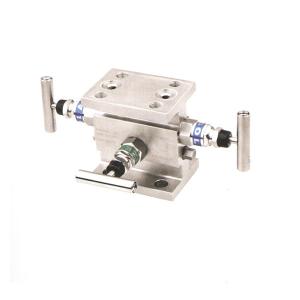 Quality PTFE 6000Psi Needle Valve Manifold 3 Way Pressure Gauge Manifold Valves 200C wholesale