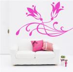 Big Red Flower Removable PVC Wall Flower Stickers A0107