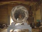 Single Drum Rotary Barrel Hot Air Dryer Equipment For Palm Fiber