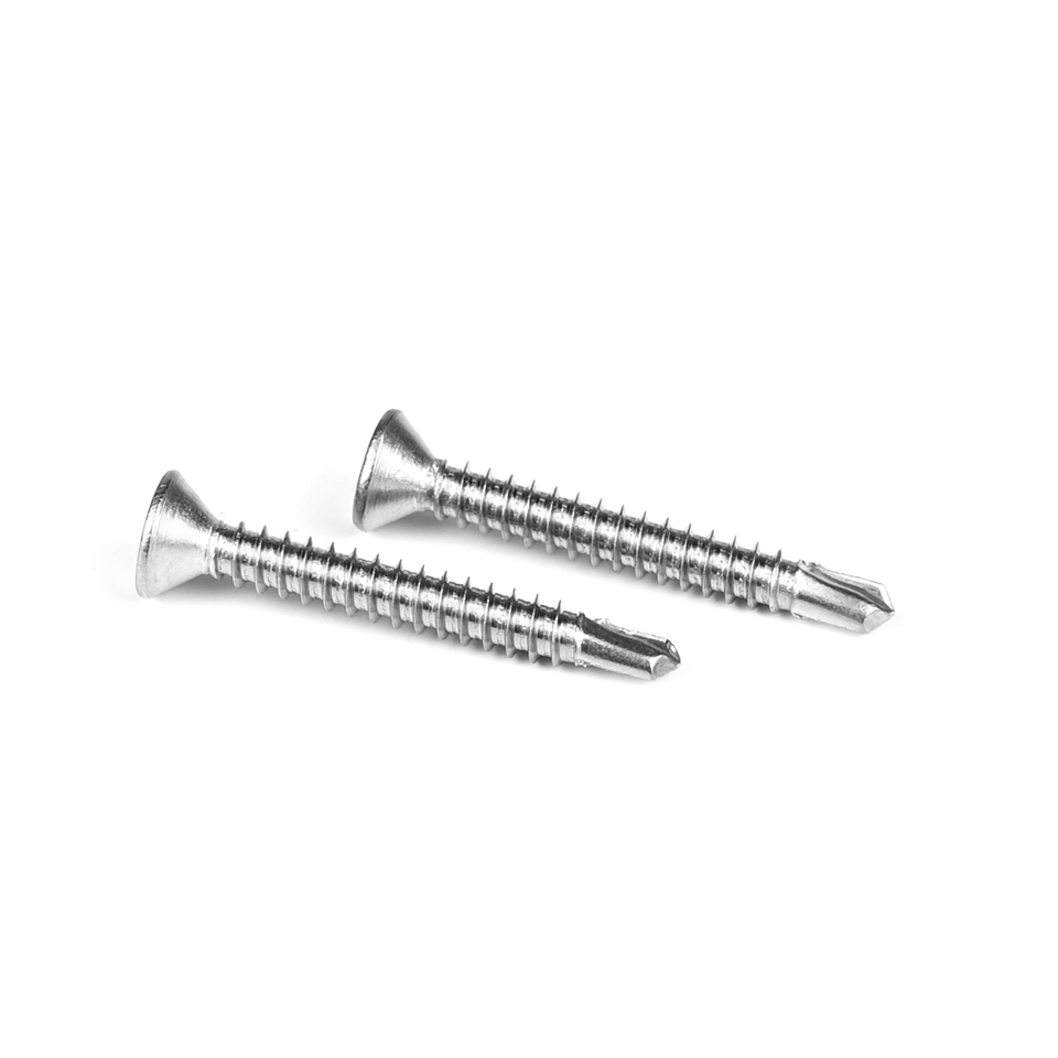 Installation with Stainless Steel Phillips Countersunk Flat Head Self Drilling Screws
