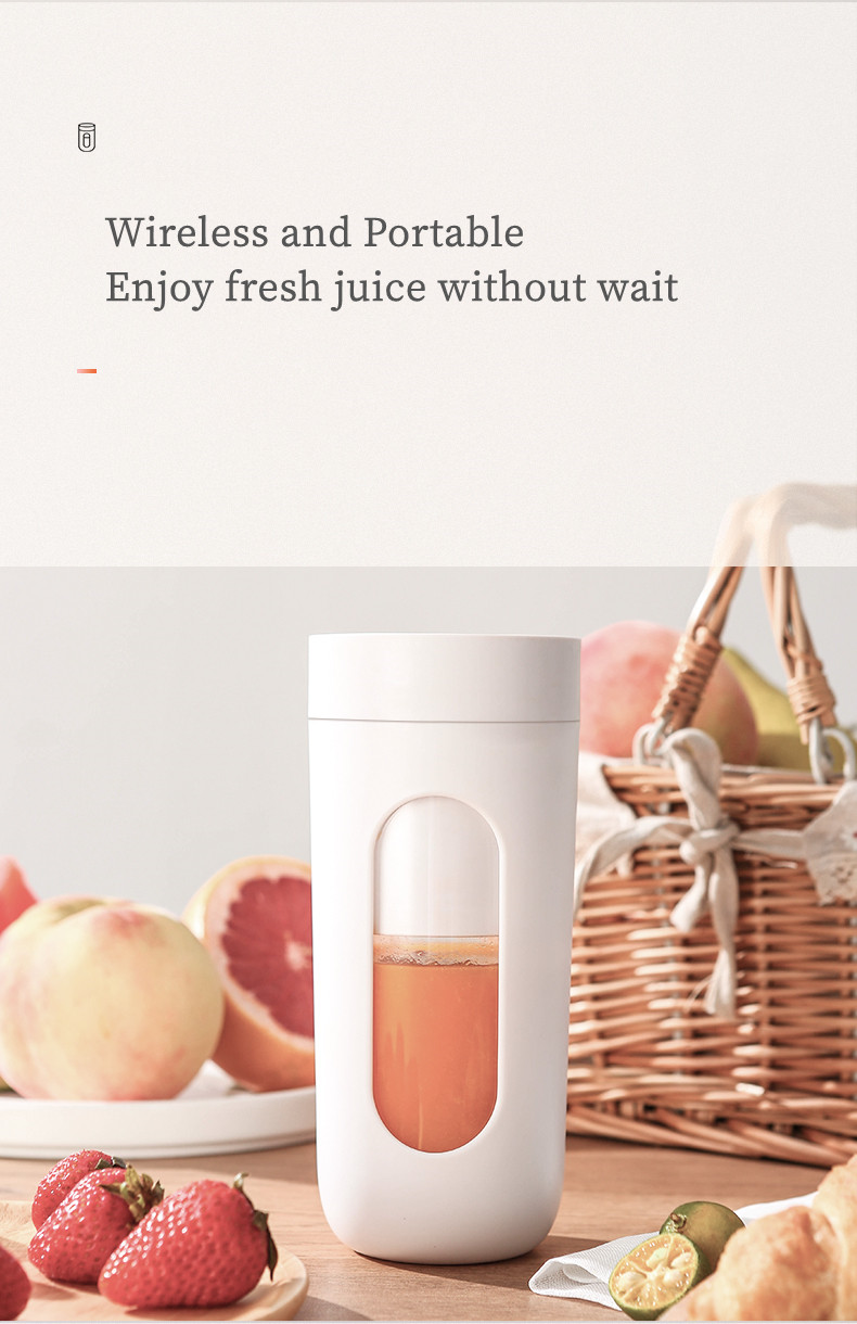 New Minimalist Portable Juicer Cup 300ml Rechargeable Milkshake Fruit Blender For Home Travel